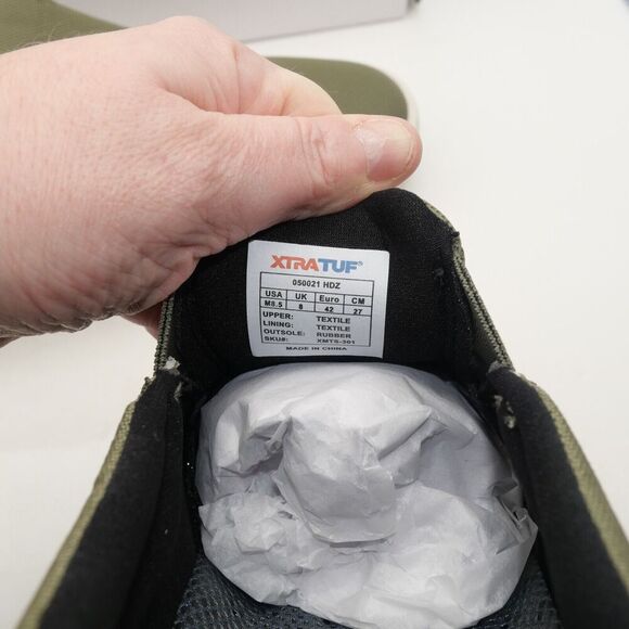 NEW Xtratuff Men's 8.5 Topwater Slip On Deck Shoes Green Slip Resistant - Picture 8 of 10